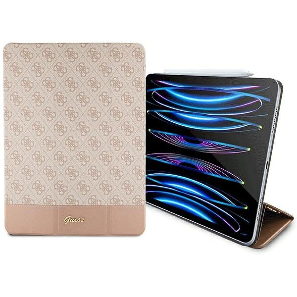 Guess 4G Stripe Allover case for iPad Pro 12.9" - pink