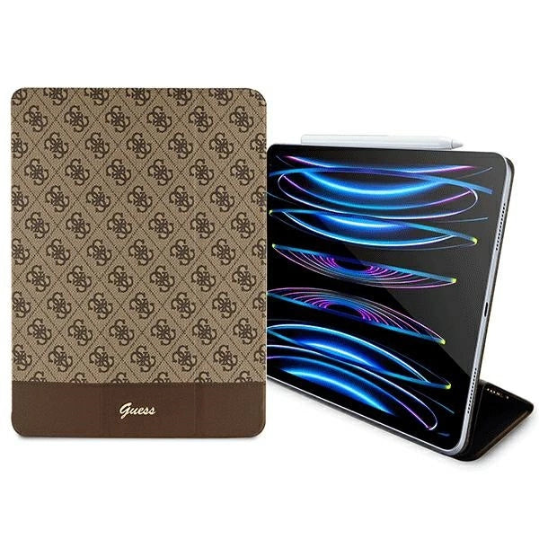 Guess 4G Stripe Allover case for iPad Pro 12.9" - brown