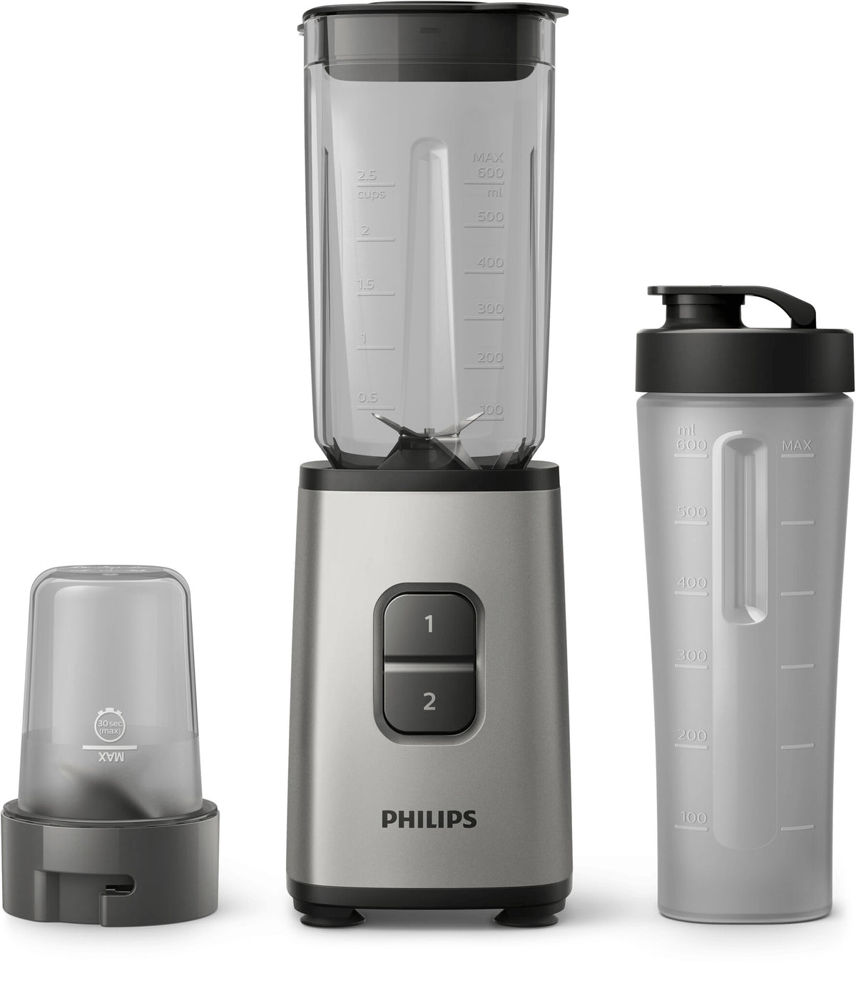 Philips Daily Collection HR2604/80 blender 1 L Bordplade blender 350 W Sort, Rustfrit stål