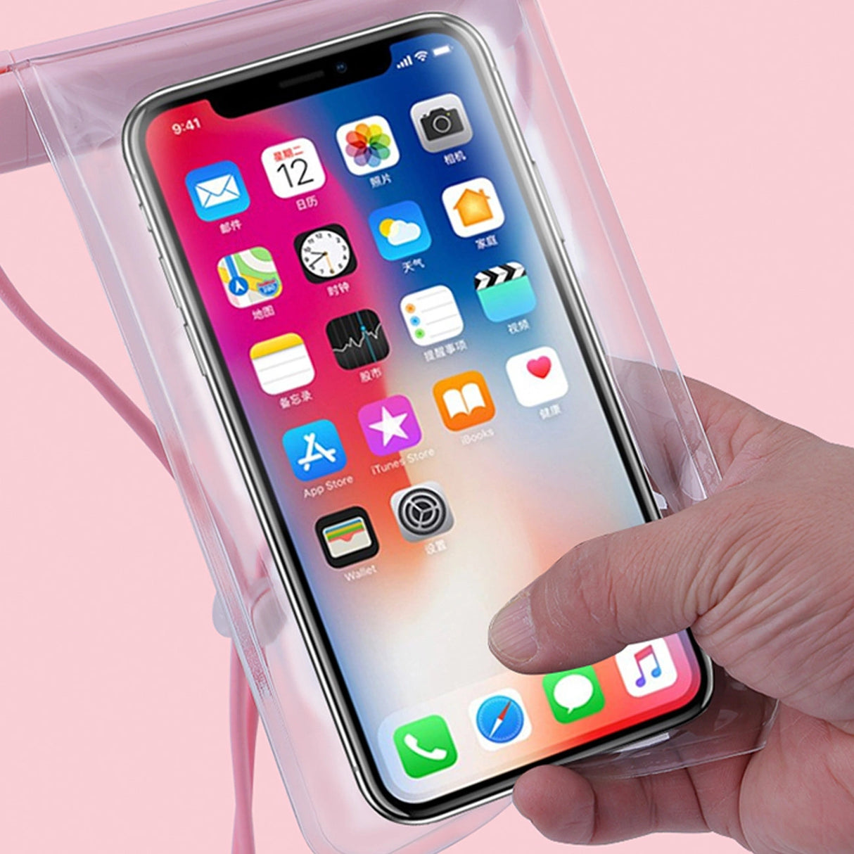 Waterproof case for phones up to 6.7" for the pool, beach, kayak, seaside - black