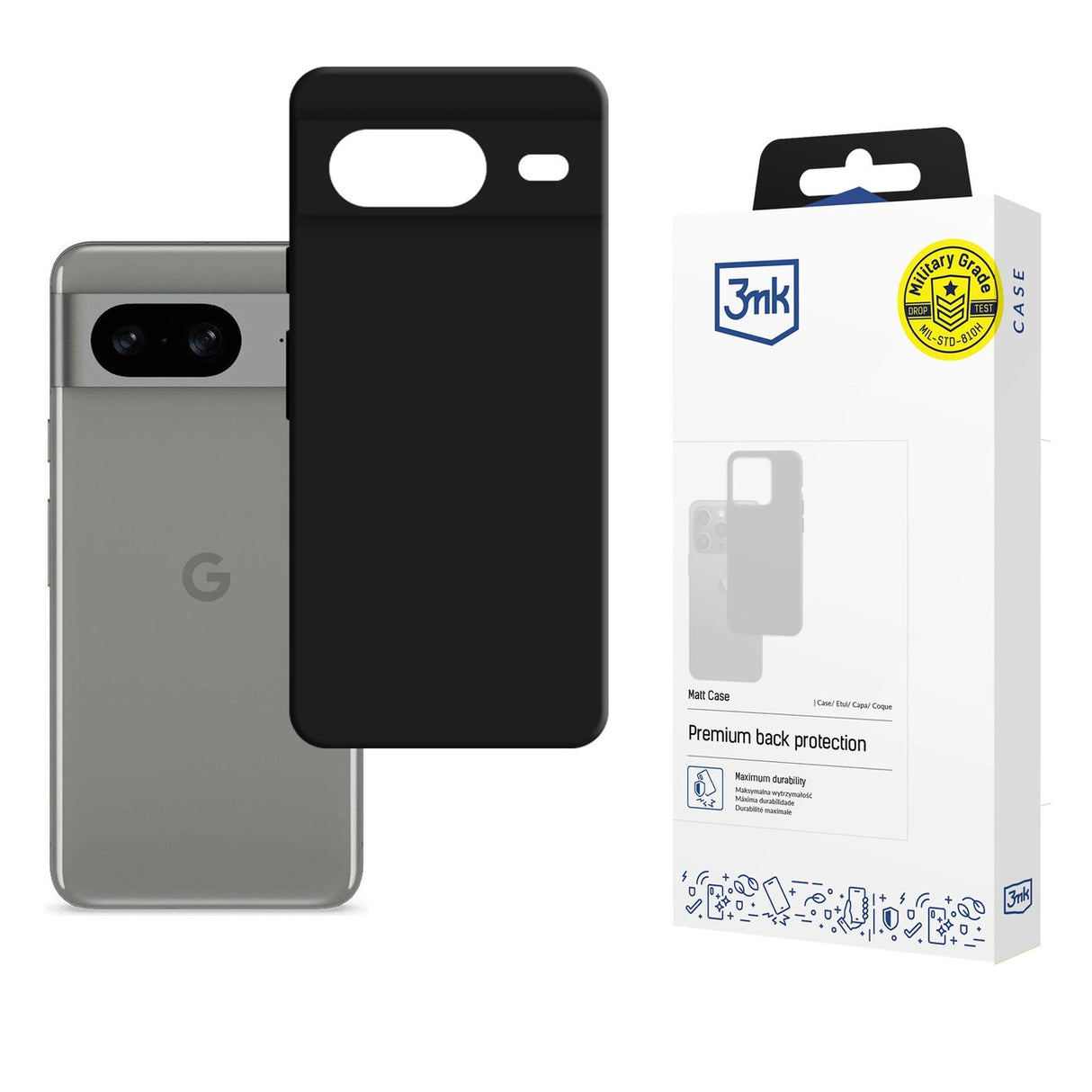 Google Pixel 8 5G - 3mk Matt Case black