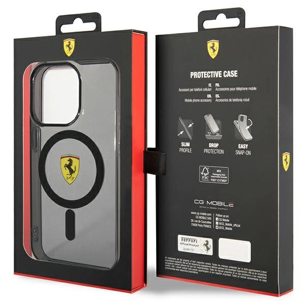 Ferrari FEHMP14LUKK iPhone 14 Pro 6,1" sort/sort hardcase Translucent Magsafe