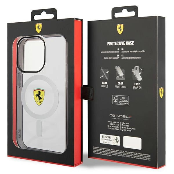 Ferrari FEHMP14LURKT iPhone 14 Pro 6.1" clear/transparent hardcase Outline Magsafe