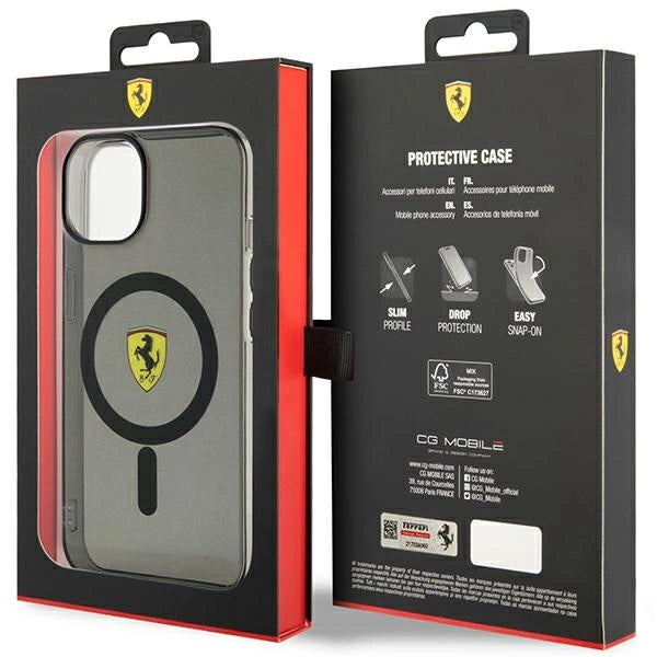 Ferrari FEHMP14SURKK iPhone 14 6,1" sort/sort hardcase Translucent Magsafe