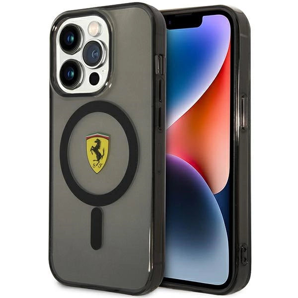 Ferrari FEHMP14XURKK iPhone 14 Pro Max 6,7" sort/sort hardcase Translucent Magsafe