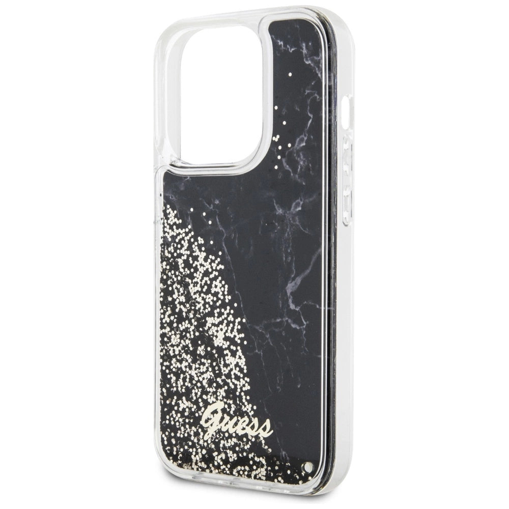 Guess GUHCP14LLCSGSGK iPhone 14 Pro 6.1" black/black hardcase Liquid Glitter Marble