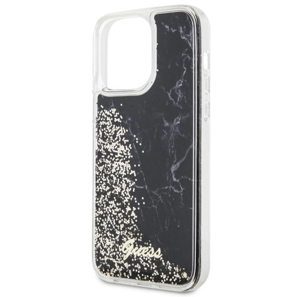 Guess GUHCP14XLCSGSGK iPhone 14 Pro Max 6.7" black/black hardcase Liquid Glitter Marble