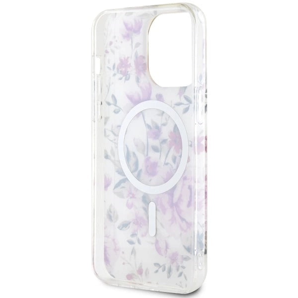 Guess GUHMP14LHCFWST iPhone 14 Pro 6.1" gennemsigtig hardcase Flower MagSafe