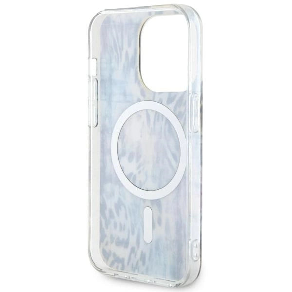 Guess GUHMP14LHLEOPWB iPhone 14 Pro 6.1" blue/blue hardcase Leopard MagSafe