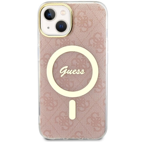 Guess GUHMP14MH4STP iPhone 14 Plus 6.7" pink/pink hardcase 4G MagSafe