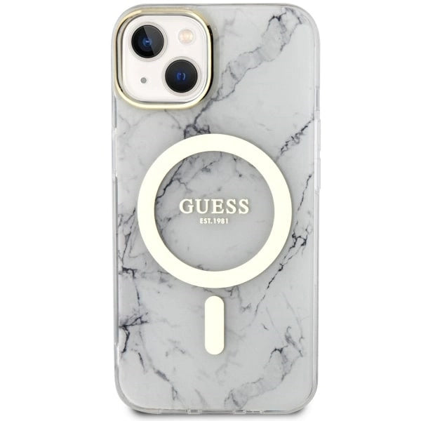 Guess GUHMP14MPCUMAH iPhone 14 Plus 6,7" hvid/hvid hardcase Marble MagSafe