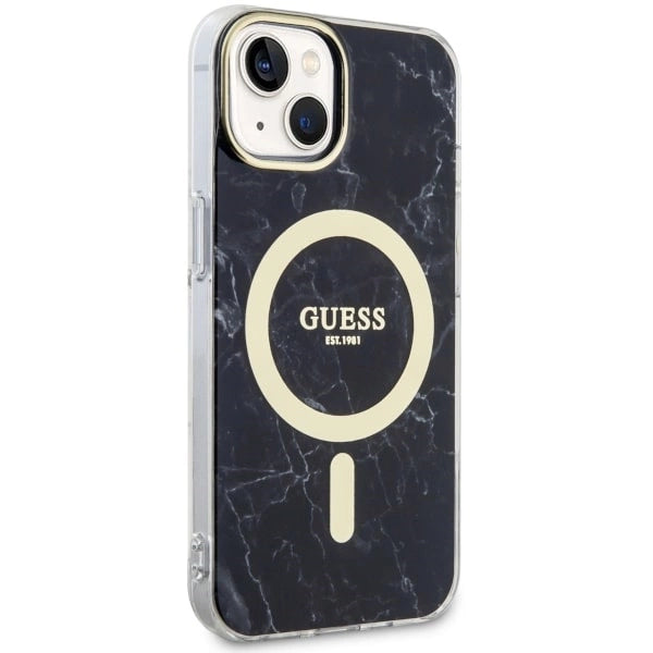 Guess GUHMP14SPCUMAK iPhone 14 6.1" black/black hardcase Marble MagSafe