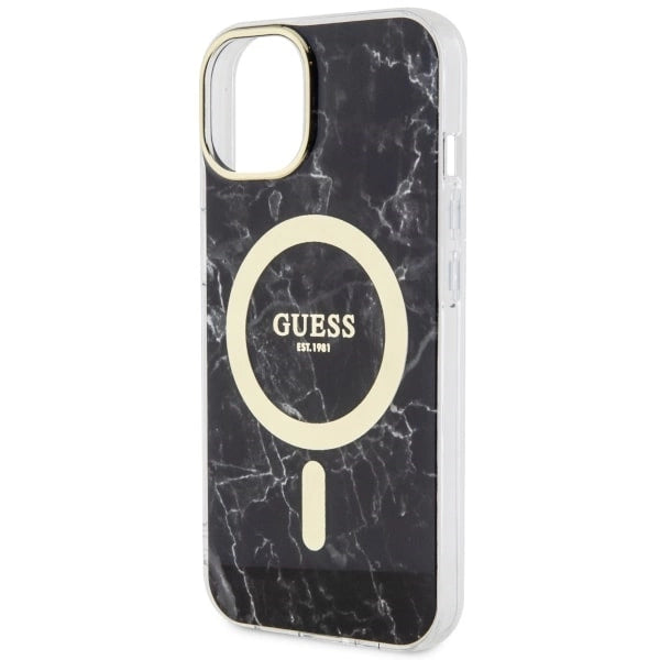 Guess GUHMP14SPCUMAK iPhone 14 6.1" black/black hardcase Marble MagSafe
