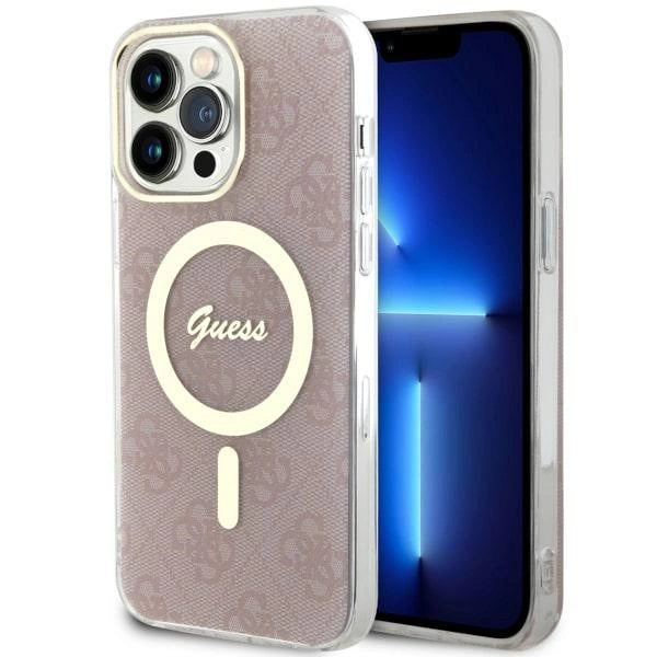 Guess 4G MagSafe-hylster til iPhone 14 Pro Max - pink