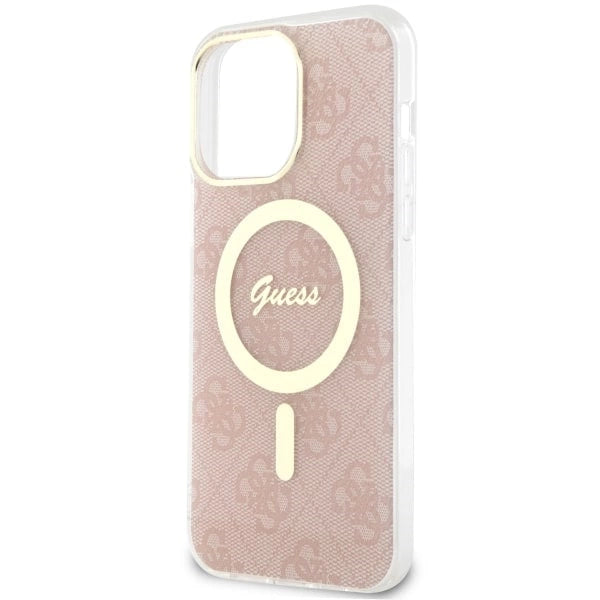 Guess 4G MagSafe-hylster til iPhone 14 Pro Max - pink