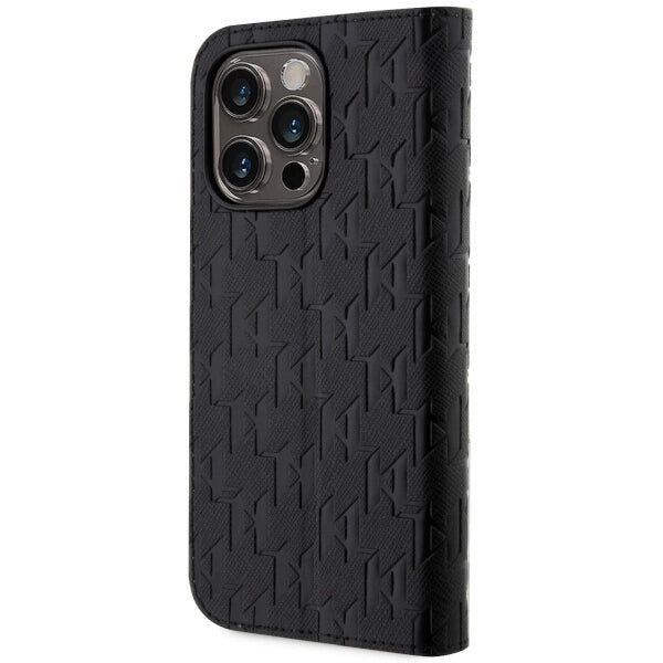 Karl Lagerfeld KLBKP14XSAKLHPK iPhone 14 Pro Max 6.7" bookcase black/black Saffiano Monogram