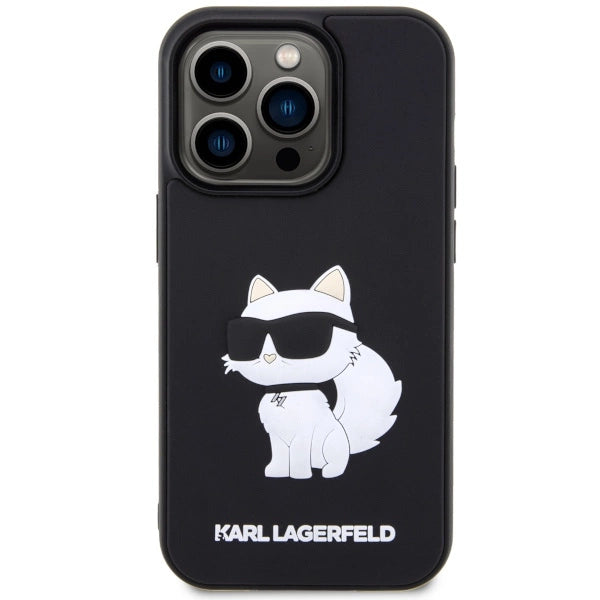 Karl Lagerfeld KLHCP14X3DRKHNK iPhone 14 Pro Max 6.7" black/black hardcase Rubber Choupette 3D