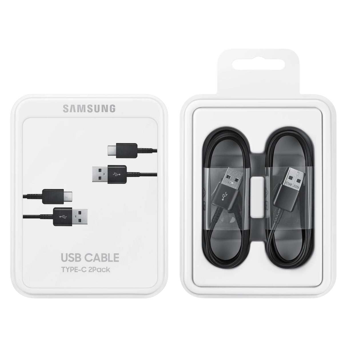 Samsung USB C-kabel 480Mbps 5A 1,5m (EP-DG930MBEGWW) - sort (sæt af 2)