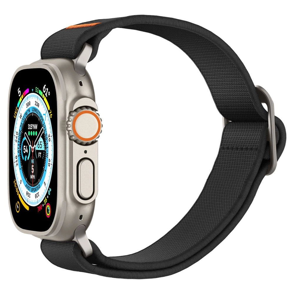 Spigen Fit Lite Ultra Strap til Apple Watch 4/5/6/7/8/9/SE/Ultra (42/44/45/49 mm) - sort