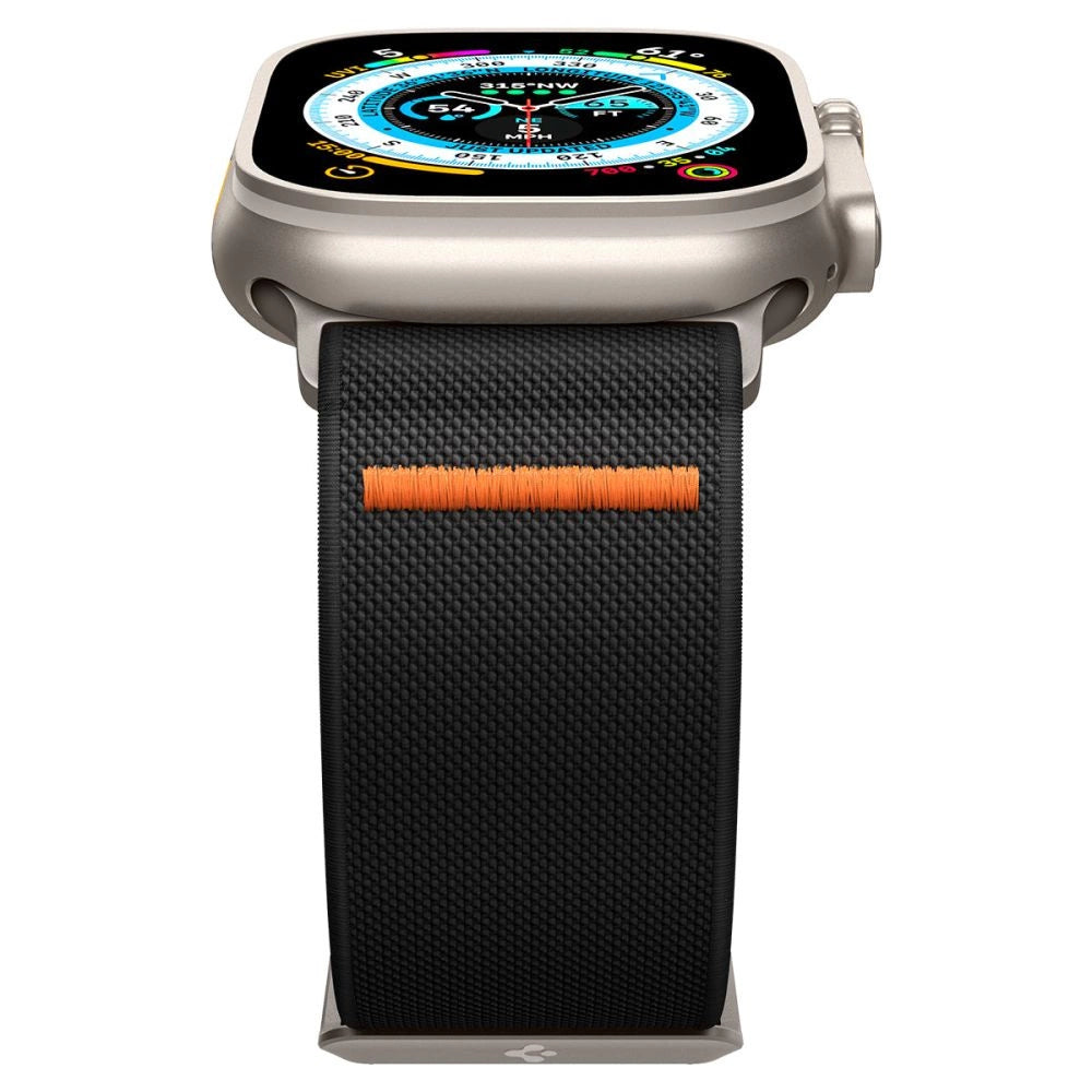 Spigen Fit Lite Ultra Strap til Apple Watch 4/5/6/7/8/9/SE/Ultra (42/44/45/49 mm) - sort