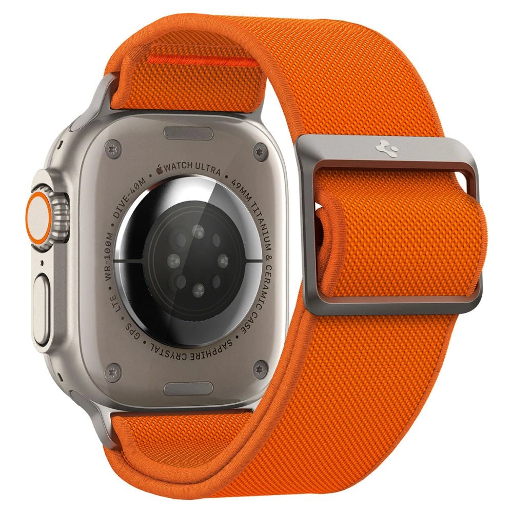 Spigen Fit Lite Ultra Strap til Apple Watch 4 / 5 / 6 / 7 / 8 / SE / Ultra (42/44/45/49 mm) - Orange