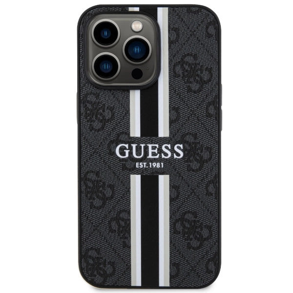 Guess GUHMP13XP4RPSK iPhone 13 Pro Max 6.7" black/black hardcase 4G Printed Stripes MagSafe