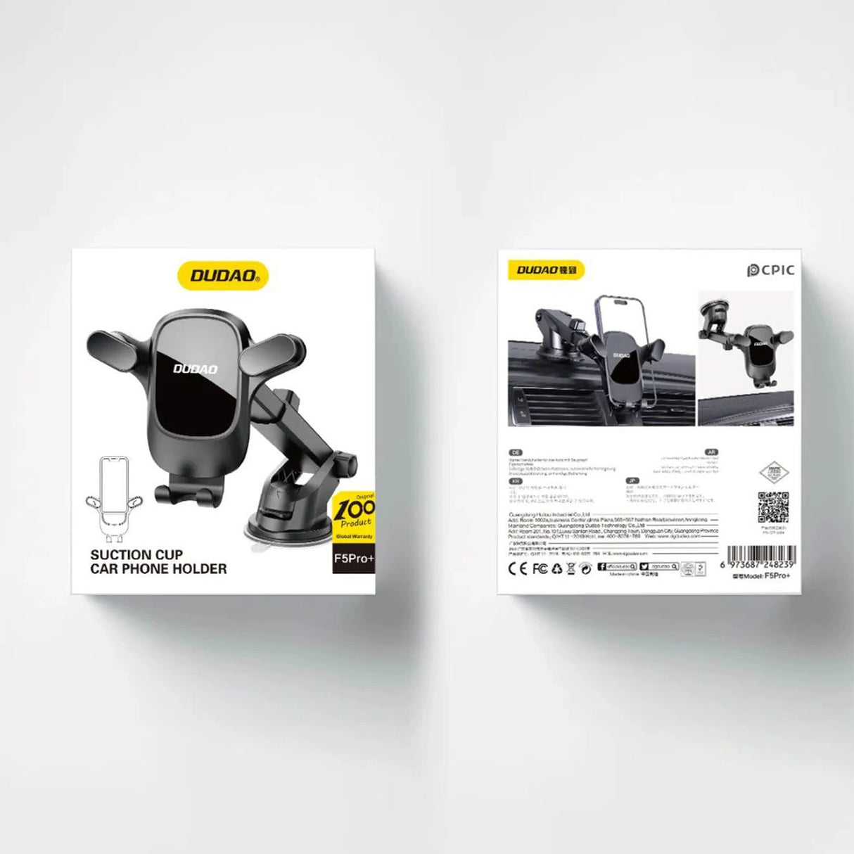 Biltelefonholder til Dudao F5Pro cockpit - sort