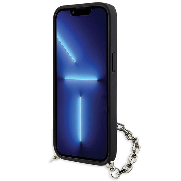 Karl Lagerfeld KLHCP14SSACKLHPK iPhone 14 6.1" black/black hardcase Saffiano Monogram Chain