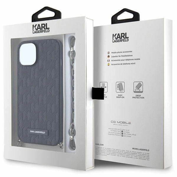 Karl Lagerfeld KLHCP14SSACKLHPK iPhone 14 6.1" black/black hardcase Saffiano Monogram Chain