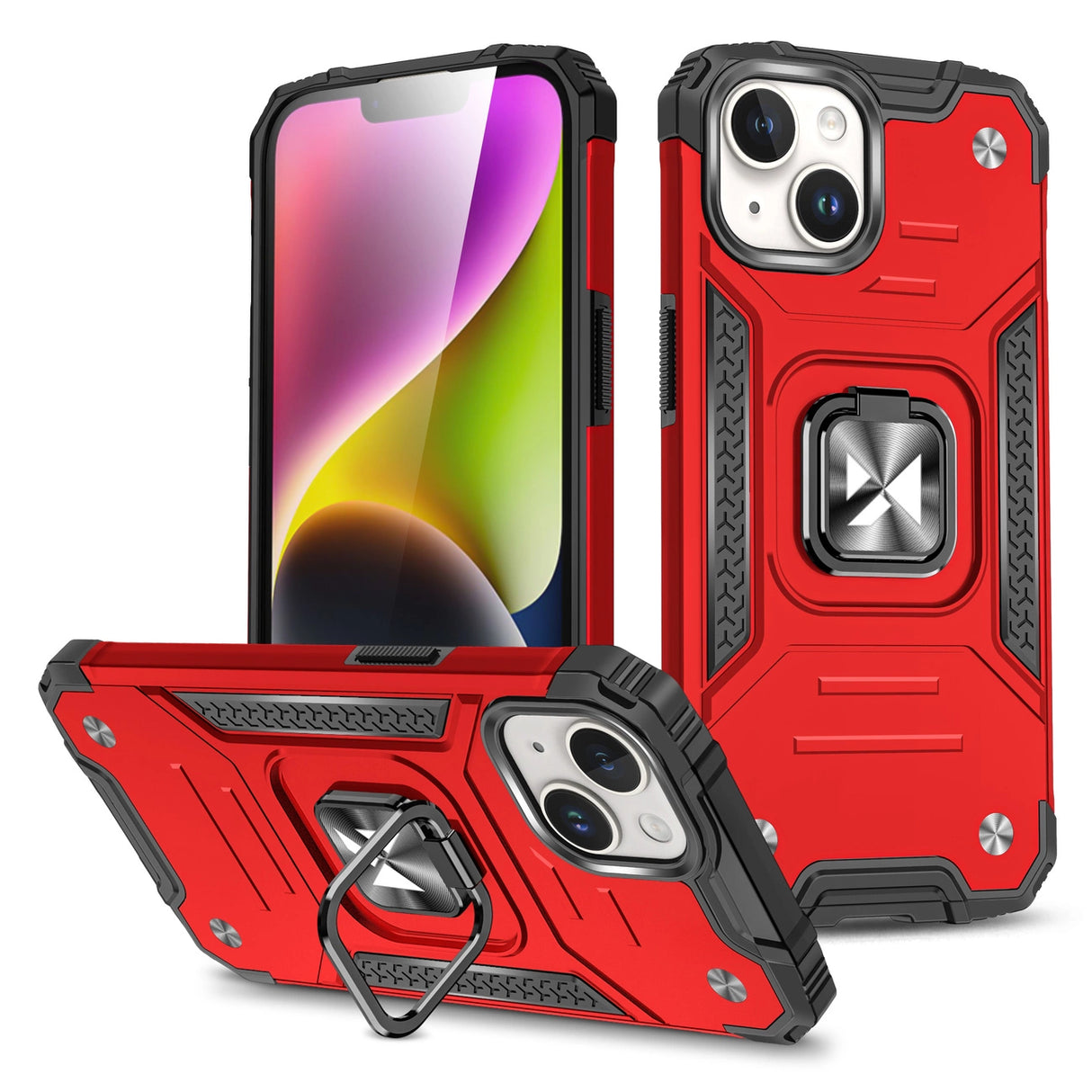 Wozinsky Ring Armor iPhone 15 Plus iPhone 15 Plus Ring Armor Case - rød