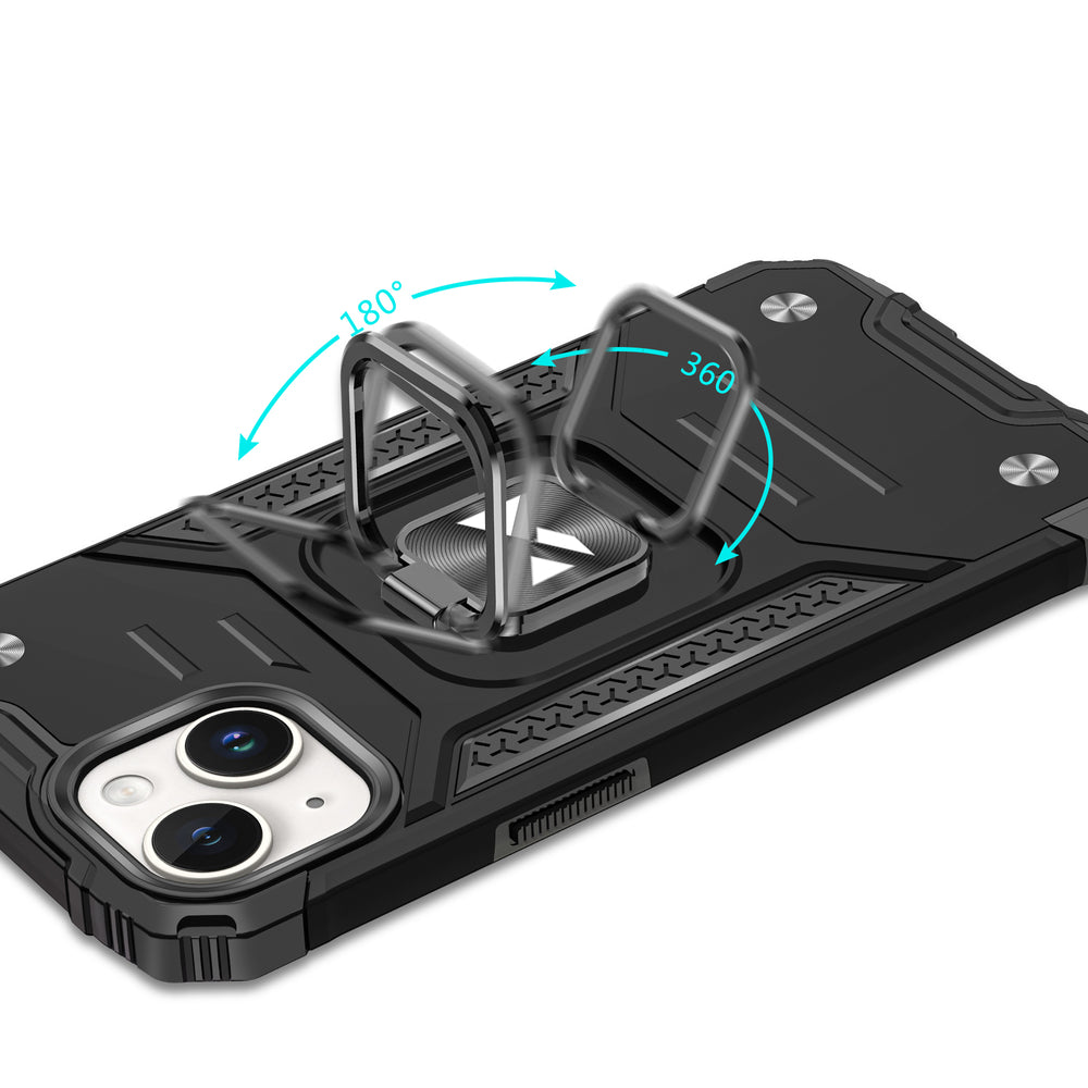 Panserkasse med fingerholder til iPhone 15 Plus Wozinsky Ring Armor - guld