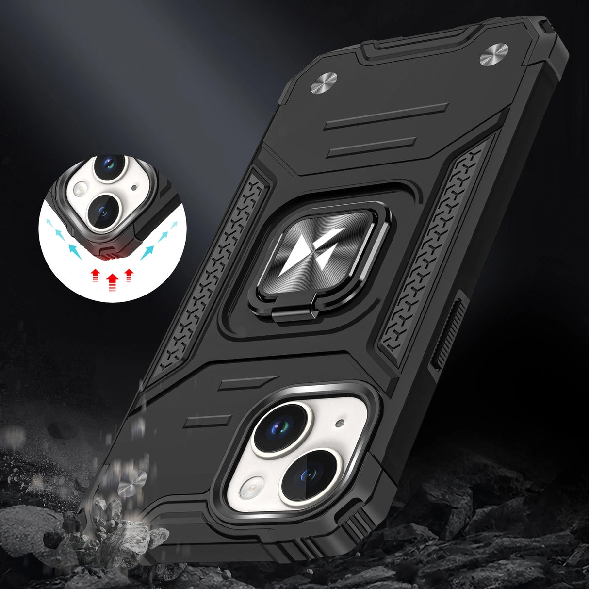 Wozinsky Ring Armor iPhone 15 Plus iPhone 15 Plus Ring Armor Case - Sølv