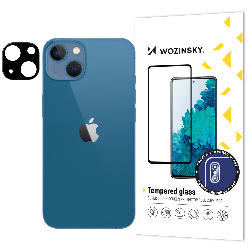 9H hærdet glas til iPhone 15 Plus Wozinsky Full Camera Glass - sort