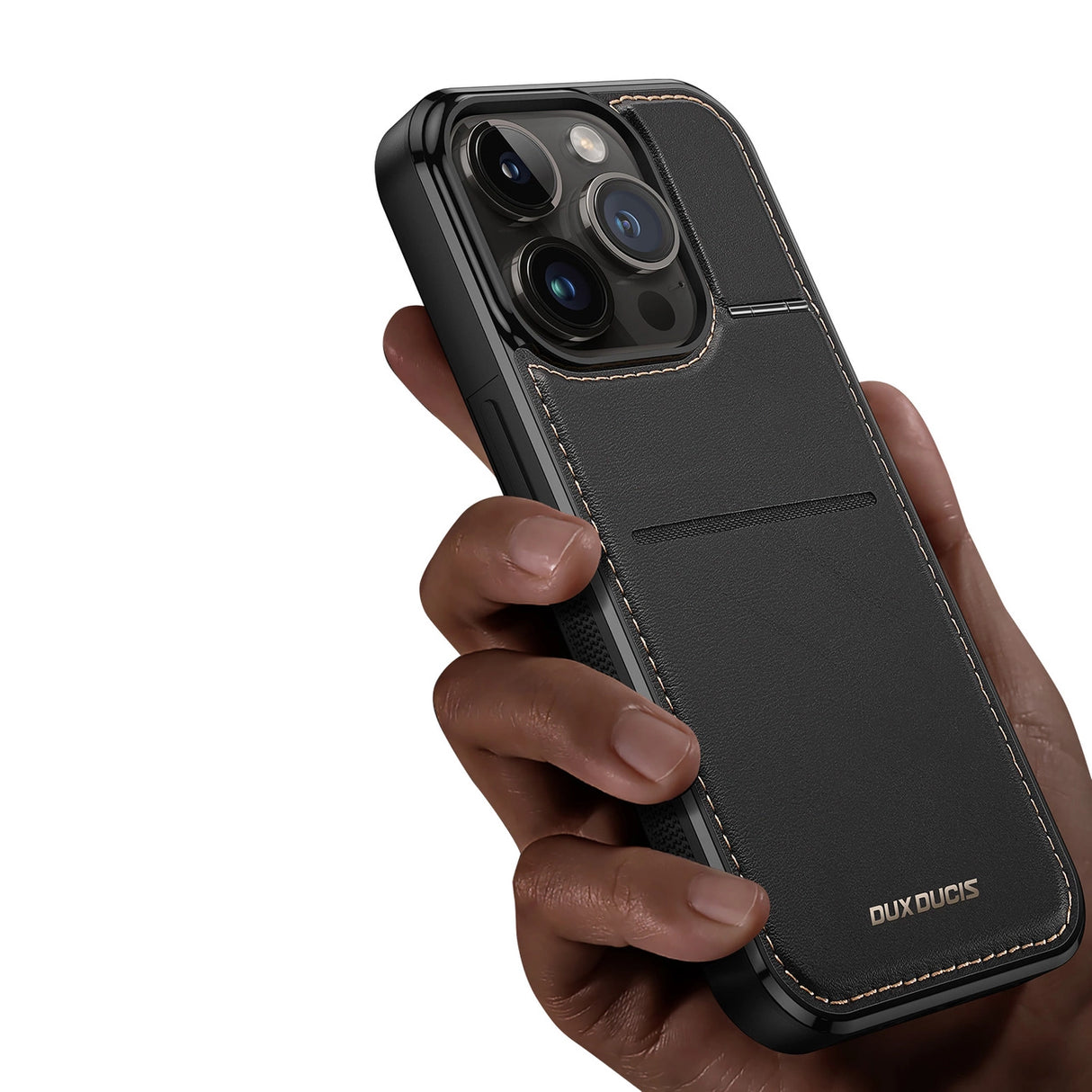 3in1 Wallet Case with Stand for iPhone 13 Pro MagSafe RFID Blocker Dux Ducis Rafi Mag - Black