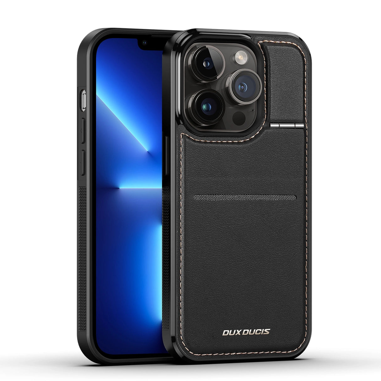 3in1 Wallet Case with Stand for iPhone 13 Pro MagSafe RFID Blocker Dux Ducis Rafi Mag - Black
