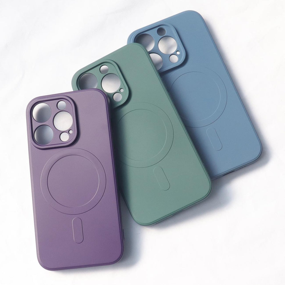 MagSafe Kompatibel Silicone Case til iPhone 15 Pro Max Silicone Case - lilla