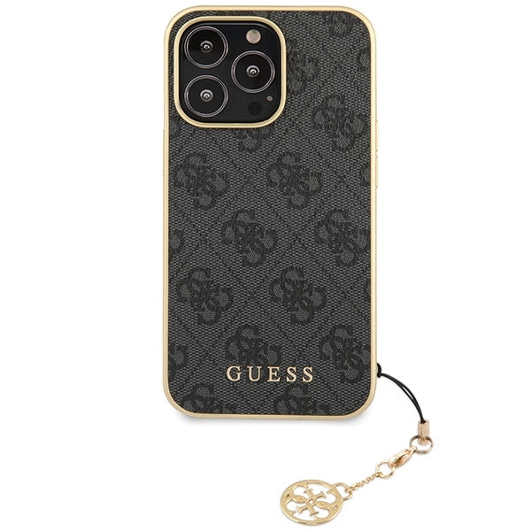 Guess 4G Charms Collection case til iPhone 14 Pro - grå