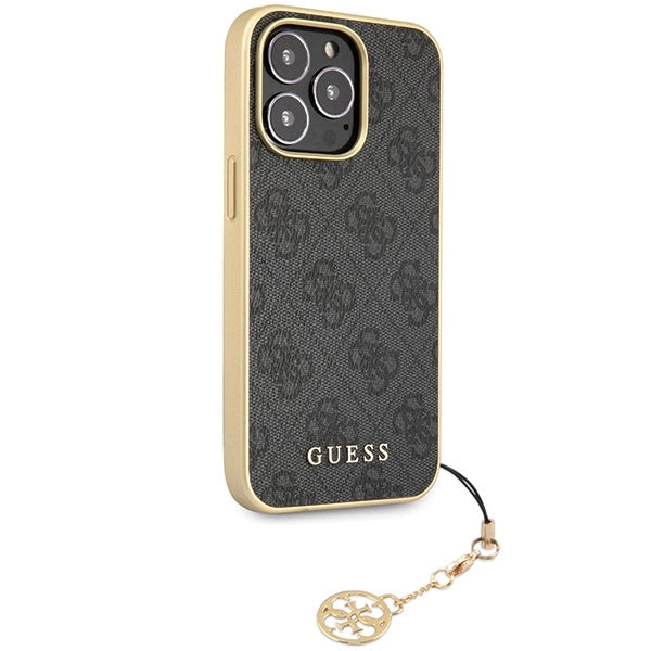 Guess 4G Charms Collection case til iPhone 14 Pro - grå