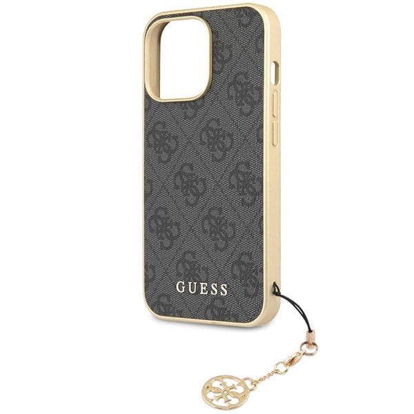 Guess 4G Charms Collection case til iPhone 14 Pro - grå