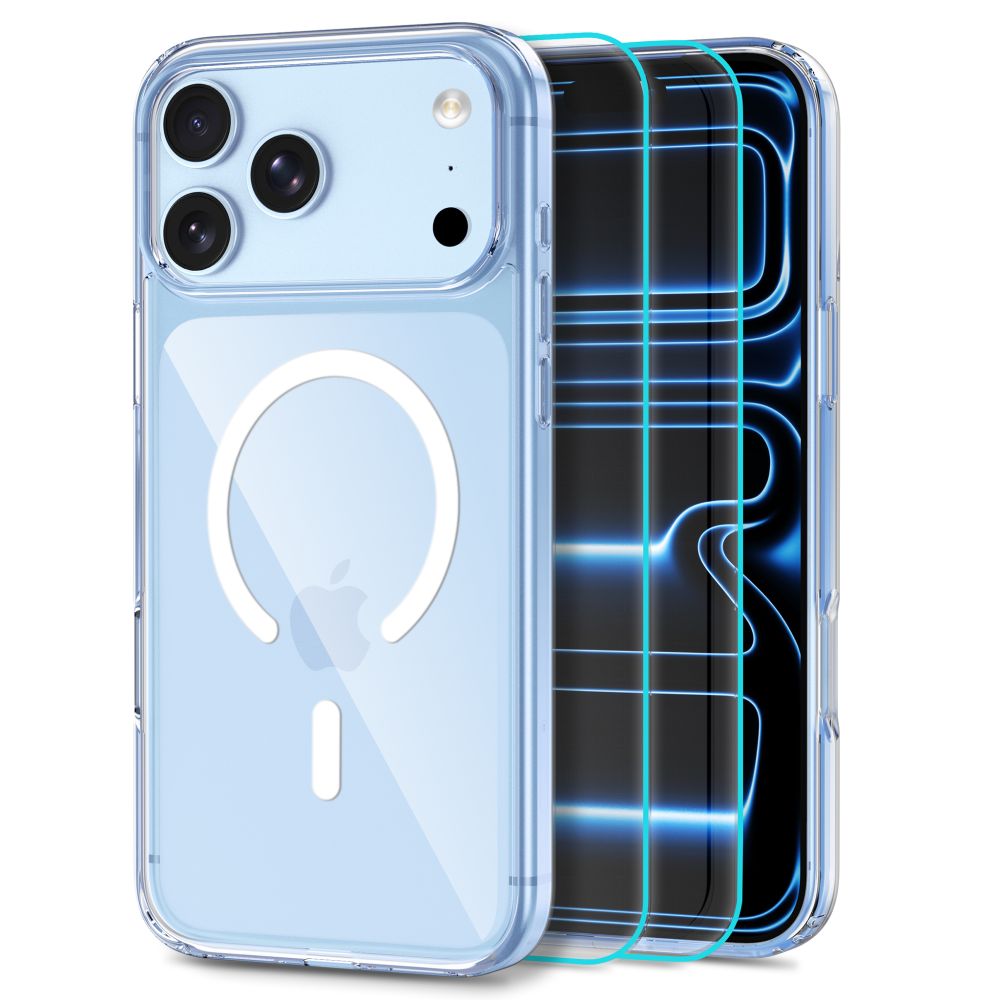 Tech Protect Flexair Hybrid Magsafe + Glas 2 Pak Iphone 17 Pro / 18 Pro Klar