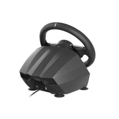 GENESIS Seaborg 400 Sort, Sølv USB Rat + Pedaler Nintendo Switch, PC, PlayStation 4, Playstation 3, Xbox 360, Xbox One, Xbox One S, Xbox One X