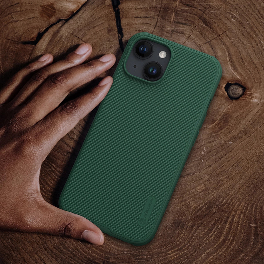 Nillkin Super Frosted Shield Pro forstærket forside til iPhone 15 Plus - blå