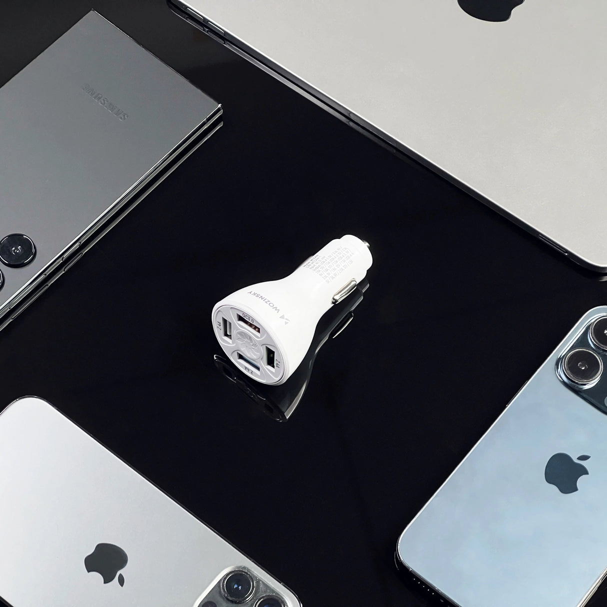 Wozinsky WCCAW 50W 4x USB-A QC biloplader - hvid