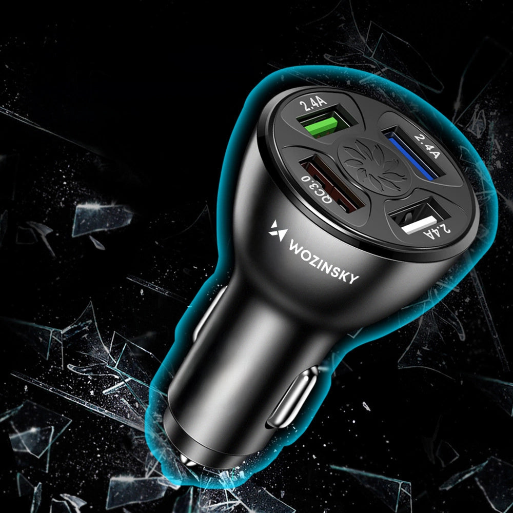 Wozinsky WCCAW 50W 4x USB-A QC biloplader - hvid