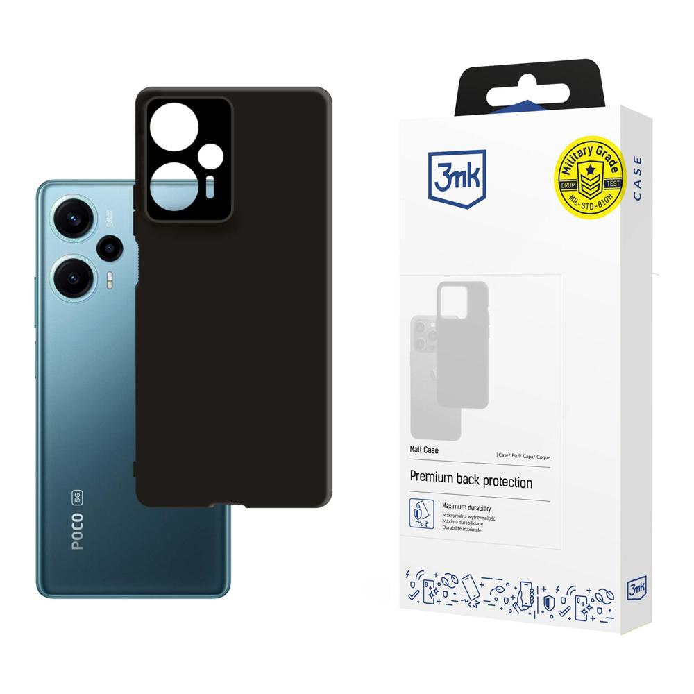 3mk Matt Case til Poco F5 - sort
