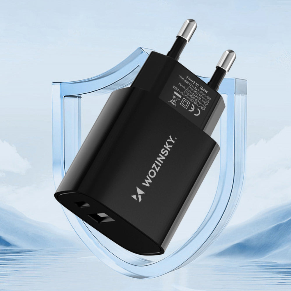 Wozinsky WGWCB USB-A USB-C 20W vægoplader - sort