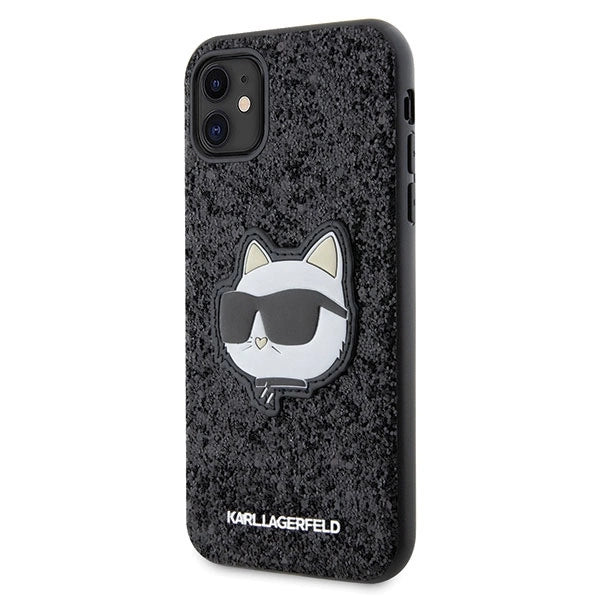 Karl Lagerfeld KLHCN61G2CPK iPhone 11 / Xr 6.1" black/black hardcase Glitter Choupette Patch