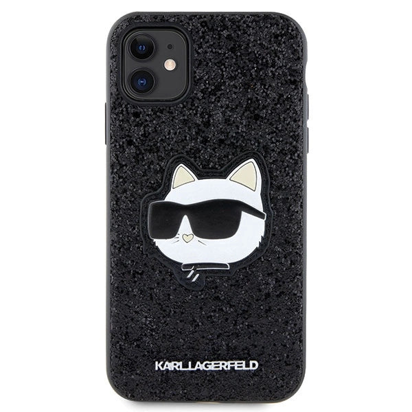 Karl Lagerfeld KLHCN61G2CPK iPhone 11 / Xr 6.1" black/black hardcase Glitter Choupette Patch