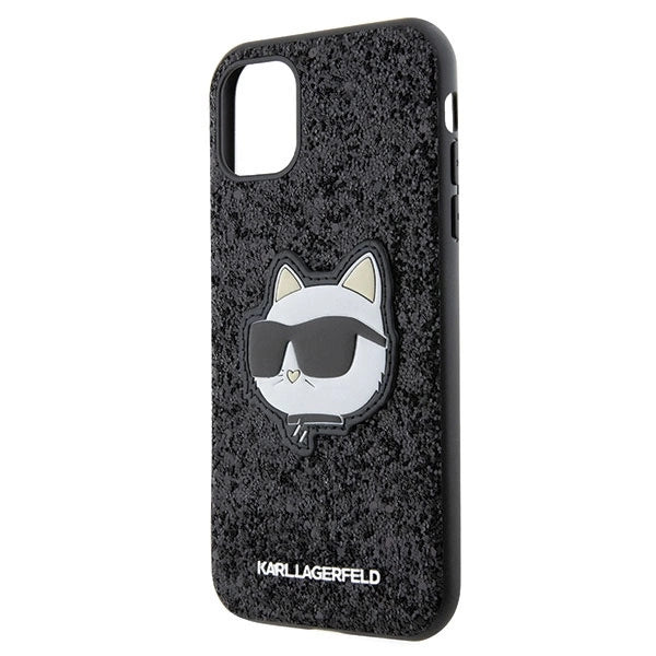 Karl Lagerfeld KLHCN61G2CPK iPhone 11 / Xr 6.1" black/black hardcase Glitter Choupette Patch