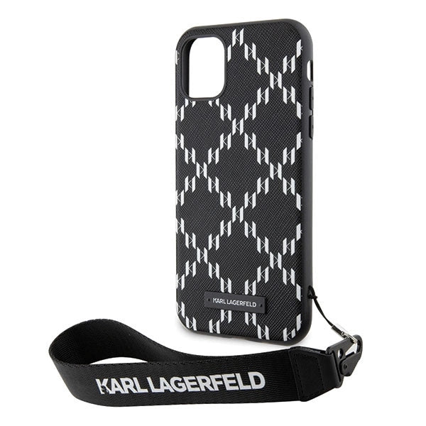 Karl Lagerfeld KLHCN61SAKLMBSK iPhone 11 / Xr 6.1" black/black hardcase Monogram Losange Saffiano
